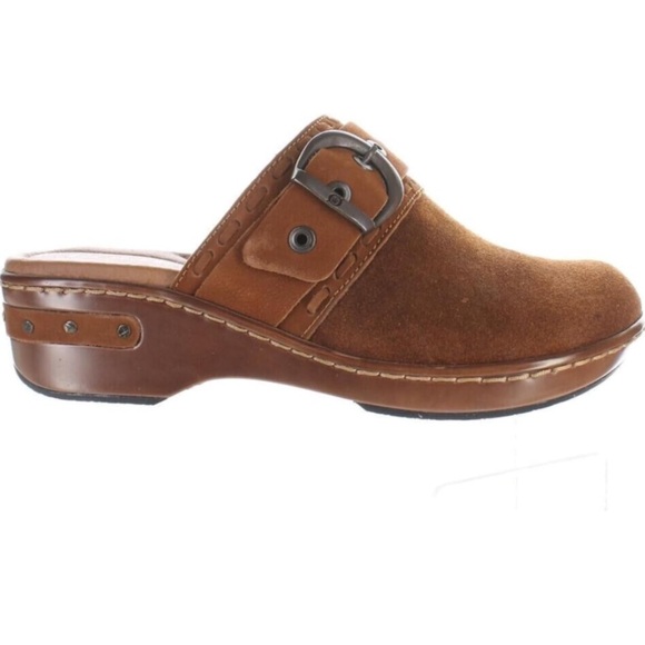 Mules Brighton Fanny En Cuir Marron Foncé Tissé, Taille US 6 (femme)